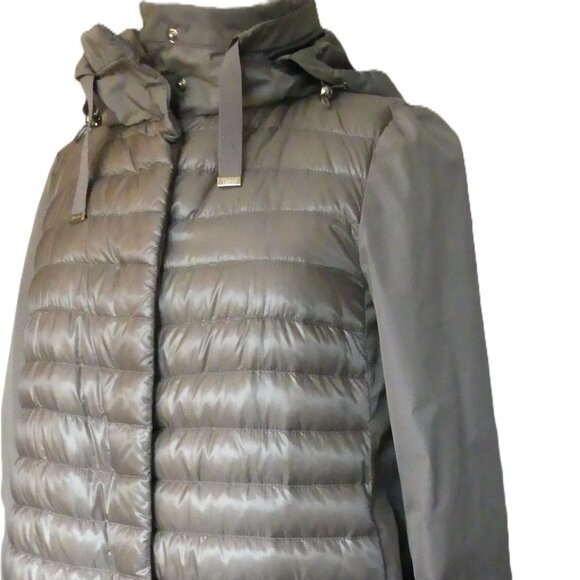 Herno Lightweight Goose Feather Rain Resistant A-Line Jacket w/Hood US 6 EU 42 - Picture 2 of 16